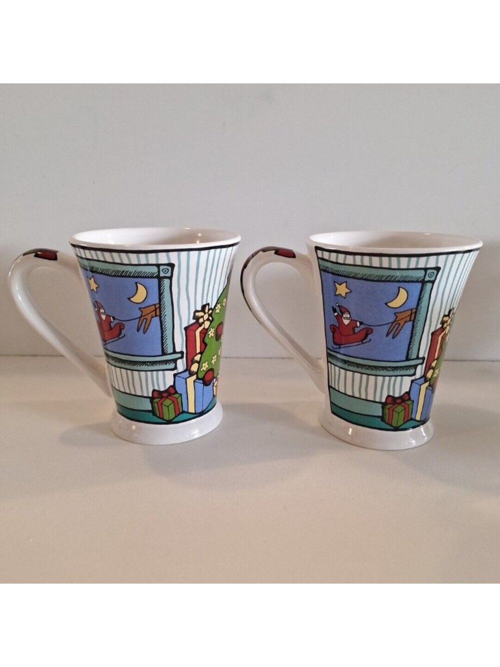 Ursula’s Christmas Signature 4 Mugs Holiday Ceramic Cups Dodge - Picture 5 of 11